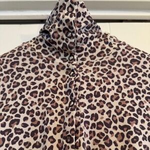 MARC CAIN - Leoppard Print Funnel Neck Top - NEW - Size L (N5 in Marc Cain)